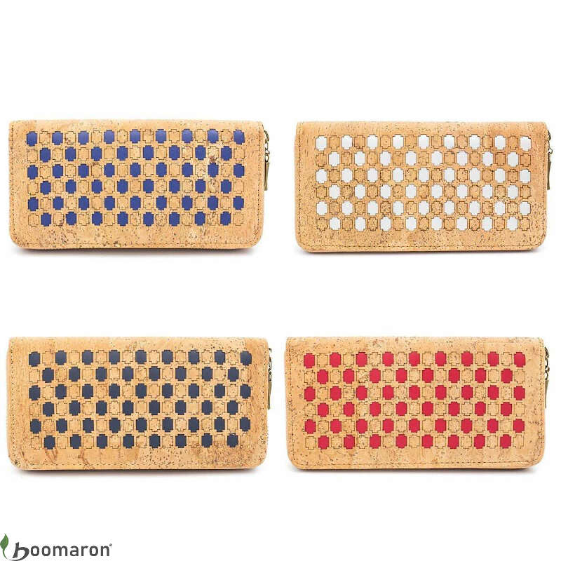 Portefeuille en liège à damier