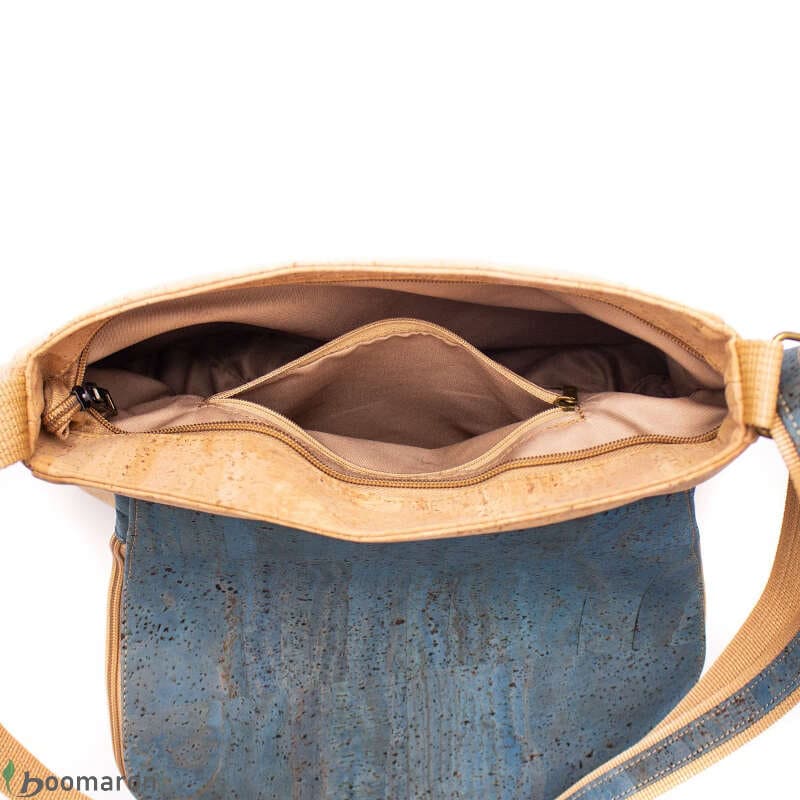 Sac bandoulière en liège Antonia interieur
