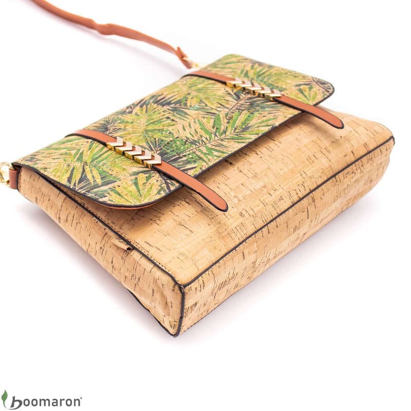 sac bandoulière en liège Cristiana de face