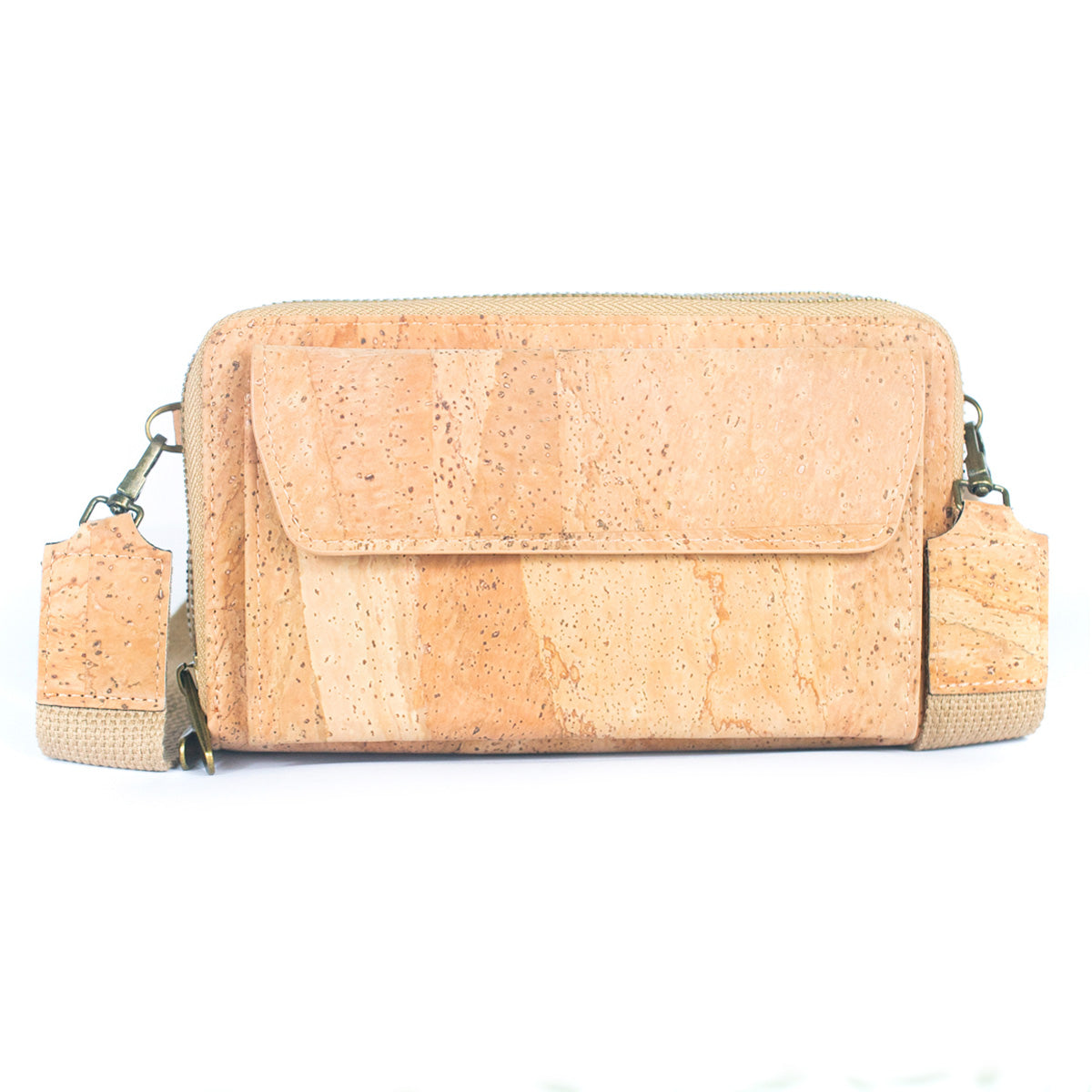 Stylish Front Pocket Cork Crossbody Wallet & Mobile Phone Bag BAG-2271