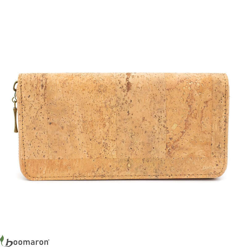 Portefeuille en liège à damier de dos
