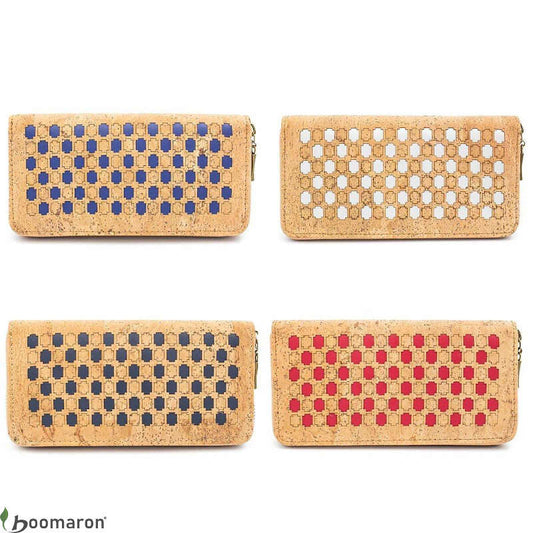 Portefeuille en liège à damier