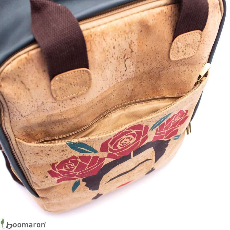 sac a dos en liège frida Kahlo poche externe
