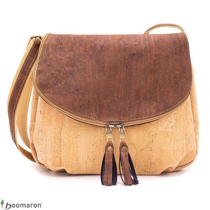 Sac bandoulière en liège Antonia marron