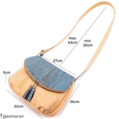 Sac bandoulière en liège Antonia intérieur