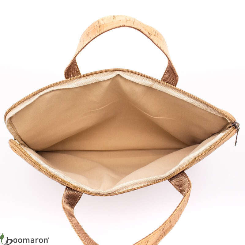 Sac ordinateur en liège motif incrusté intérieur