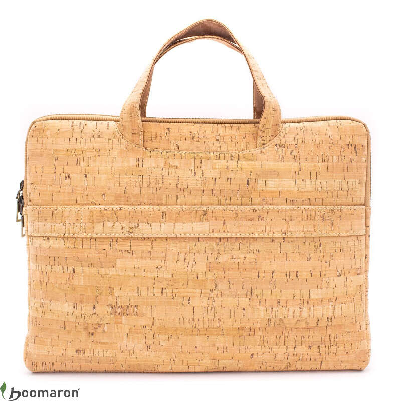 Sac ordinateur en liège motif incrusté arrière
