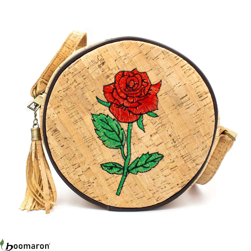 sac besace rond naturel