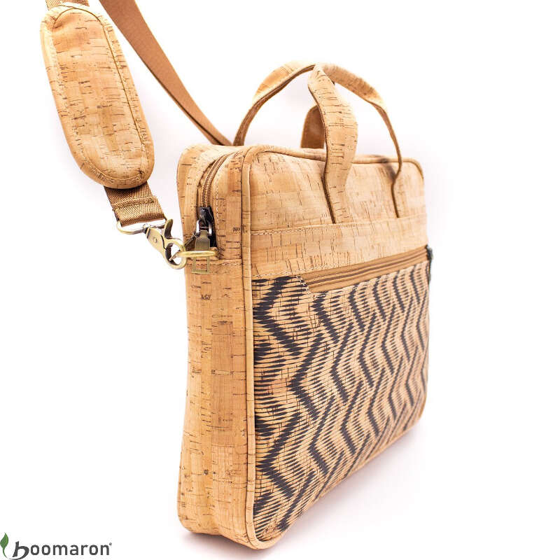 Sac ordinateur en liège décoration deuxième profil